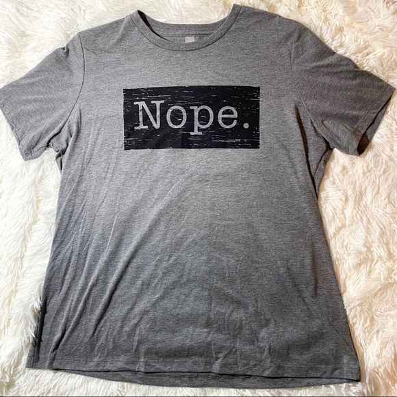 Grey “Nope.” T-Shirt - Picture 2 of 4